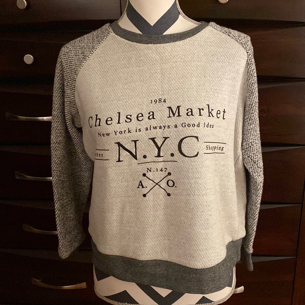 Mango Denim & Tees Gray Sweatshirt
